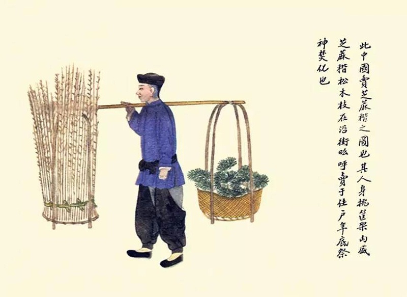 賣芝麻稭圖